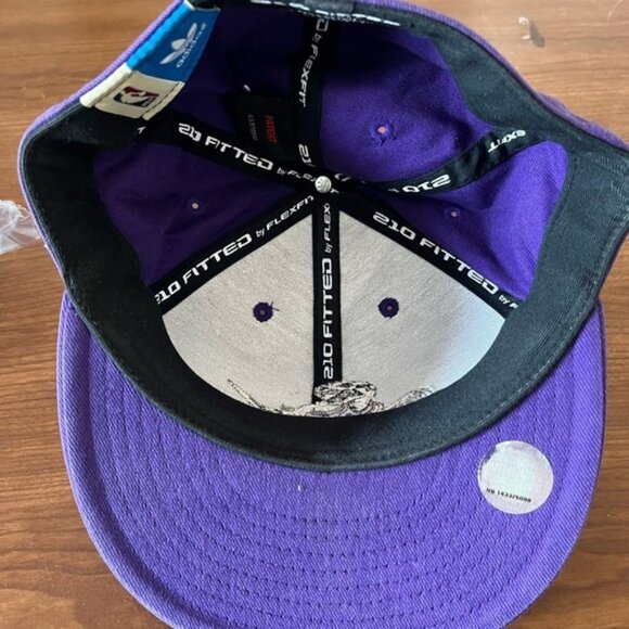 Toronto Raptors Adidas Purple Dinosaur Hat Fitted Flex 6 7/8-7 1/4 - Picture 3 of 5